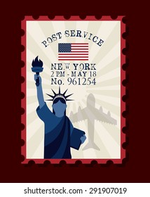 stamp mail design, vector illustration eps10 graphic 