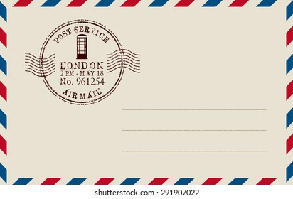 stamp mail design, vector illustration eps10 graphic 