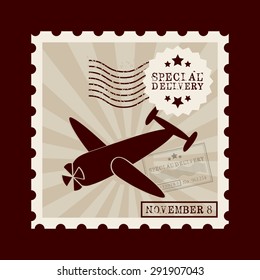 stamp mail design, vector illustration eps10 graphic 