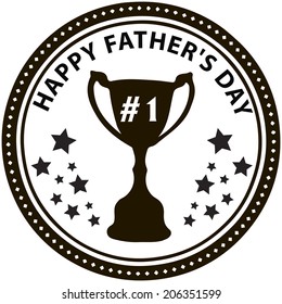 Stamp mark Happy Father's Day. Vector illustration.