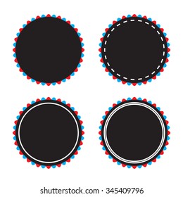 Stamp/ Mark/ Icon etc - Blank Stamp Logo - Isolated Illustration