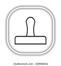 Stamp.   Modern design flat style icon