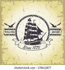 Stamp with a nautical theme