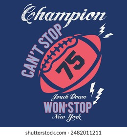 Stamp of New York champions of sport typography. It is a vector print for design of your t-shirt and for use in other spheres.