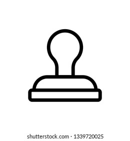 Stamp outline icon isolated on white background. Pictogram icon line symbol for website design, mobile application, ui. Vector illustration. Eps10 - Vector