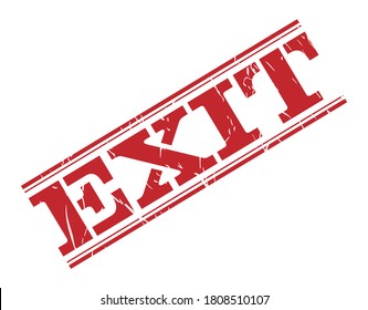 Stamp with the OUTPUT impression. Grunge style with scuffed edges. Vector illustration