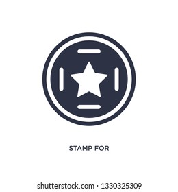 stamp for passports icon. Simple element illustration from airport terminal concept. stamp for passports editable symbol design on white background. Can be use for web and mobile.
