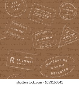 Stamp pattern with text background. Classic, vintage, and flexible pattern. The art vector graphic can be repeated. Stamp pattern ini classic text background.