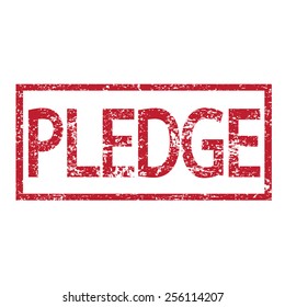 Stamp PLEDGE word