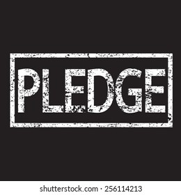 Stamp PLEDGE word