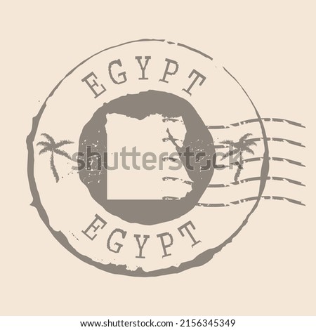 Stamp Postal of Egypt. Map Silhouette rubber Seal.  Design Retro Travel. Seal of Map Egypt grunge  for your design.  EPS10