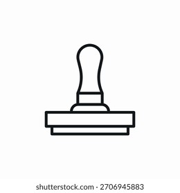 Vector de signo de icono de prensa de sello