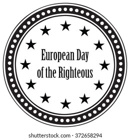 Stamp print for the holiday March 6th, European Day of the Righteous.
