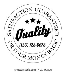 stamp product quality guarantee symbol