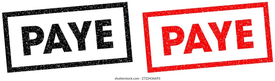 Payé stamp red and black ink vector format rectangular scalable