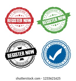 Stamp Register now set .vector illustration