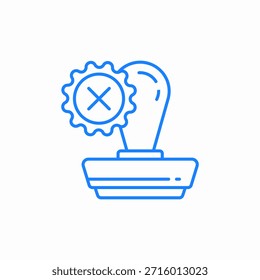 stamp rejected icon sign vector