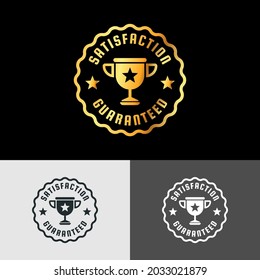 stamp "Satisfaction Guaranteed" with 3 colors with editable vector