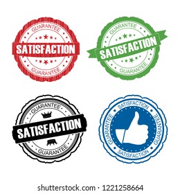 Stamp Satisfaction set .vector illustration