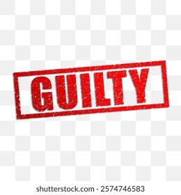 stamp says guilty vector background