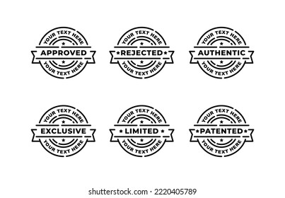 Stamp seal icon set vector illustration