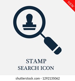 Stamp search icon. Editable Stamp search icon for web or mobile.