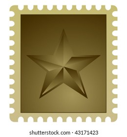 stamp with star