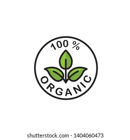stamp, sticker organic logo, icon template
