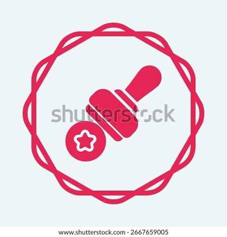Stamp symbol trendy artwork useful vector Illustration circle design elegant colorful background.eps