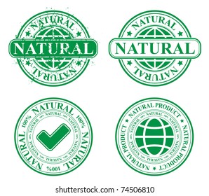 stamp template - natural 100%