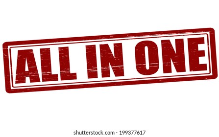 Stamp with text all in one inside, vector illustration