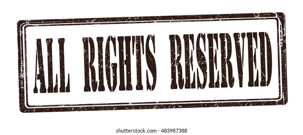 stamp with text "all rights reserved" isolated on white background. Vector illustration