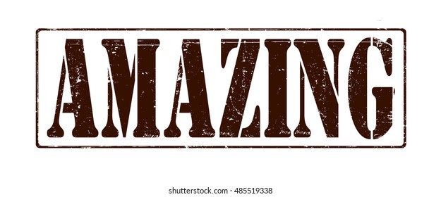stamp with text "amazing" isolated on white background. Vector illustration