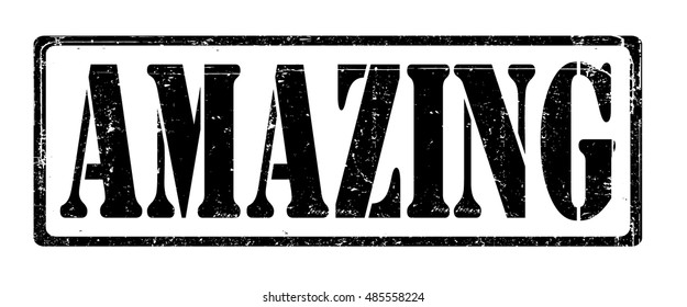 stamp with text "amazing" isolated on white background. Vector illustration