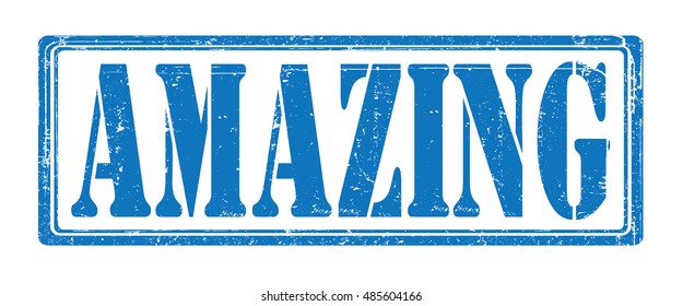stamp with text "amazing" isolated on white background. Vector illustration