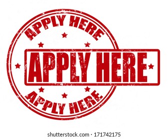 Stamp with text apply here inside, vector illustration