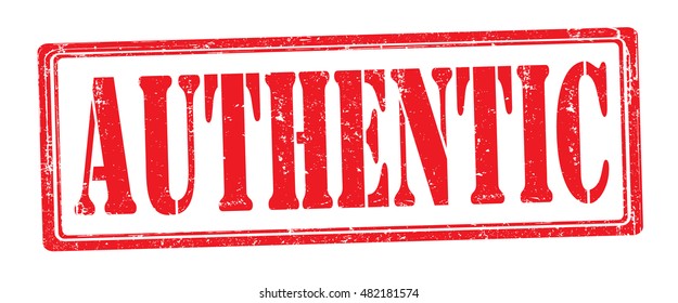 stamp with text "authentic" isolated on white background. Vector illustration