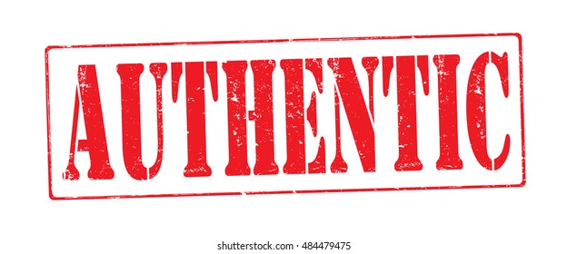 stamp with text "authentic" isolated on white background. Vector illustration