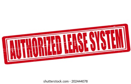 Stamp with text authorized lease system inside, vector ilustration