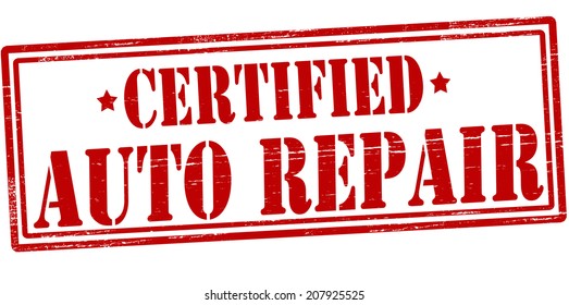 Stamp with text auto repair inside, vector illustration
