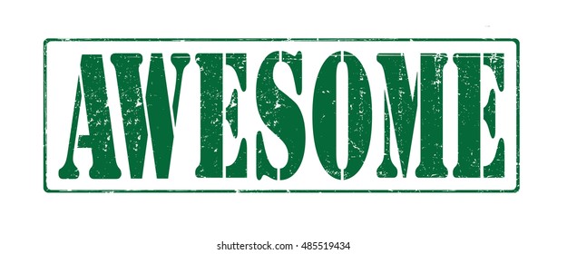 stamp with text "awesome" isolated on white background. Vector illustration