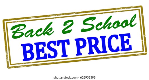 Stamp with text back to school inside, vector illustration