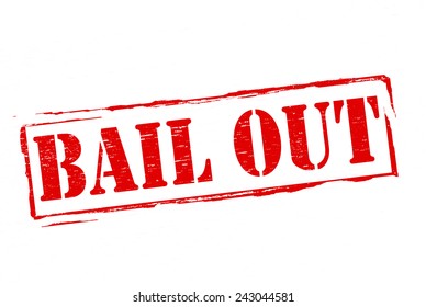 Stamp with text bail out inside, vector illustration