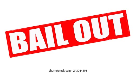 Stamp with text bail out inside, vector illustration