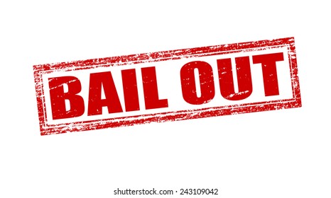 Stamp with text bail out inside, vector illustration