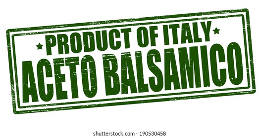 Stamp with text balsamic vinegar inside, vector illustration