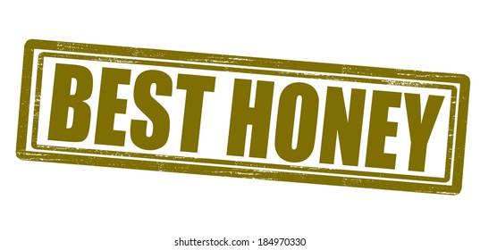 Stamp with text best honey inside,vector illustration
