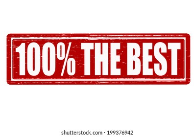 Stamp with text the best inside, vector illustration