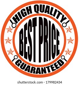 Stamp with text best price inside, vector illustration