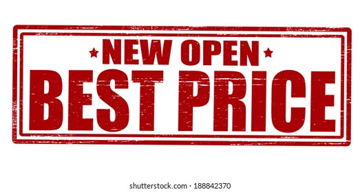 Stamp with text best price inside, vector illustration